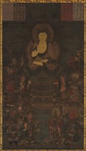 Medicine Master Buddha (Yakushi Nyorai) and the Twelve Divine Generals (Junishinsho), 1200s. Japan,