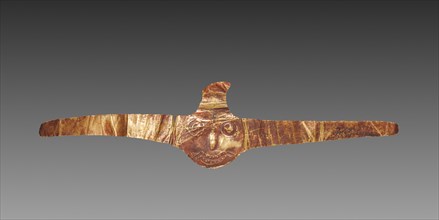 Headdress Ornament, c. 300 BC-AD 200. Peru, South Coast, Paracas, 3rd-2nd Century BC. Hammered and