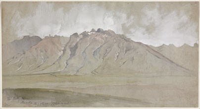The Ruby Range, Nevada, 1879. Thomas Moran (American, 1837-1926). Watercolor, gouache and graphite;