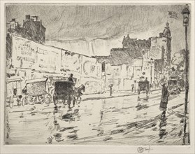 The Billboards, New York, 1896. Childe Hassam (American, 1859-1935). Etching and drypoint