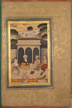 Nobleman Visiting Saint at his Shrine, 17 - 18th century. India, Mughal, 17th-18th century. Color