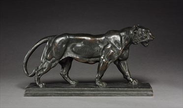 Walking Tiger, c. 1836. Antoine-Louis Barye (French, 1796-1875). Bronze; overall: 21 x 40.3 cm (8