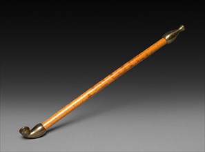 Tobacco Pipe, 1800s-1900s. Japan, 19th-20th century. Bamboo and brass; overall: 20.4 cm (8 1/16 in
