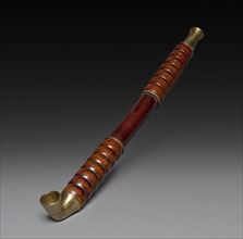 Tobacco Pipe, 19th century. Japan, Edo Period (1615-1868). Bamboo, metal, and brass; overall: 27.4