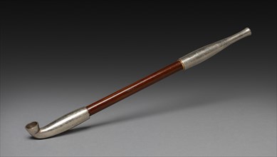 Tobacco Pipe, 1800s-1900s. Japan, 19th-20th Century. Bamboo and metal; overall: 20.6 cm (8 1/8 in.)