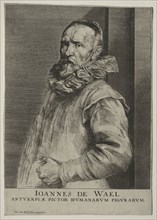 Portrait of Jan de Wael Nevers. Anthony van Dyck (Flemish, 1599-1641). Engraving and etching