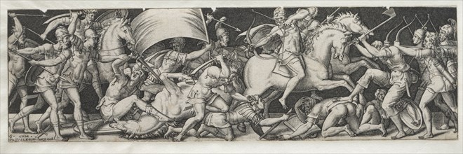Combats and Triumphs No. 9. Etienne Delaune (French, 1518/19-c. 1583). Engraving
