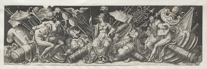 Combats and Triumphs No. 1. Etienne Delaune (French, 1518/19-c. 1583). Engraving