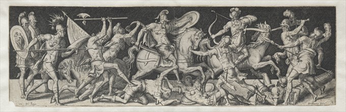 Combats and Triumphs No. 12. Etienne Delaune (French, 1518/19-c. 1583). Engraving