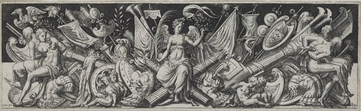 Combats and Triumphs No. 3. Etienne Delaune (French, 1518/19-c. 1583). Engraving