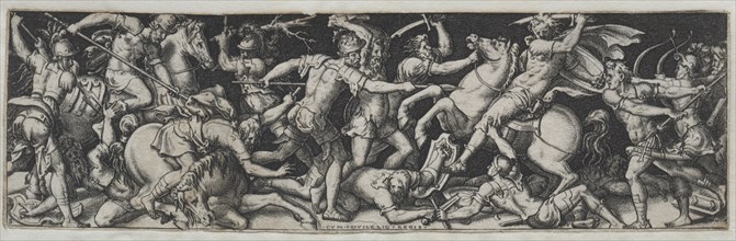 Combats and Triumphs No. 11. Etienne Delaune (French, 1518/19-c. 1583). Engraving
