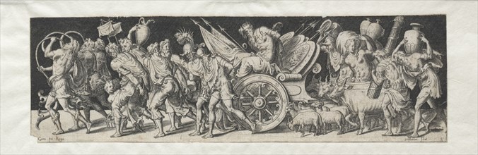 Combats and Triumphs No. 2:  Triumphant March. Etienne Delaune (French, 1518/19-c. 1583). Engraving
