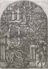 The Apocalypse: The Fall of Babylon. Jean Duvet (French, 1485-1561). Engraving; framed: 52.4 x 39.7