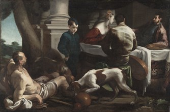 Lazarus and the Rich Man, c. 1550. Jacopo Bassano (Italian, ca. 1510-1592). Oil on canvas; framed: