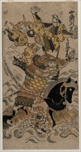 The Battle of the Uji River, 1720s or 1730s. Japan, Edo Period (1615-1868). Color woodblock print;