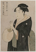 Woman Holding a Fan (from the series Ten Aspects of the Physiognomy of Women), c. 1793. Kitagawa