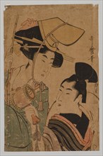 Woman Representing Good Fortune, 1753-1806. Kitagawa Utamaro (Japanese, 1753?-1806). Color