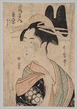 Woman of the Yoshiwara, 1753-1806. Kitagawa Utamaro (Japanese, 1753?-1806). Color woodblock print;