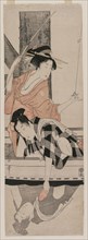Couple in a Boat, c. 1799. Kitagawa Utamaro (Japanese, 1753?-1806). Color woodblock print; image: