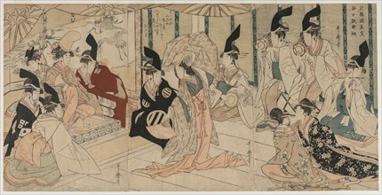 Scene Adapted from the play The Treasury of Loyal Retainers (Chushingura), late 1790s. Kitagawa