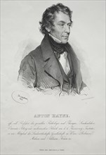 Portrait of Dr. Anton Hayne, 1840. Joseph Kriehuber (German, 1800-1876). Lithograph