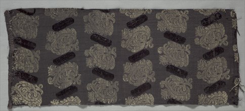 Brocaded Silk, 1600s. Italy, 17th century. Brocade; silk and metal; overall: 56.5 x 24.8 cm (22 1/4