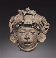 Head, c. 600-900. Mexico, Classic Veracruz, 7th-10th Century. Earthenware; overall: 17 x 13.5 x 8.9