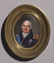 Portrait of Louis XVIII, 1822. Jean-Baptiste Jacques Augustin (French, 1759-1832). Enamel in a