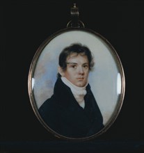 Portrait of a Man, c. 1810. John Wesley Jarvis (American, 1781-1840). Watercolor on ivory; framed: