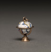 Charm, mid-18th century. England, mid-18th Century. Enamel on metal with gold stand; diameter: 1.4