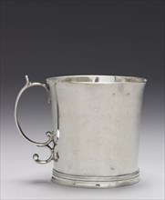 Mug, 1680-1710. John Coney (American, 1656-1722). Silver; with handle: 8.9 x 11.6 cm (3 1/2 x 4