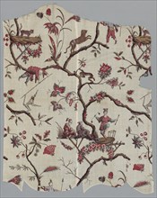 Woodblock Printed Textile Fragments, c. 1785. France, late 18th century. Woodblock print on cotton