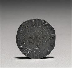 Shilling, 1652. John Hull (American, 1624-1683), Robert Sanderson (American, 1609-1693). Silver;