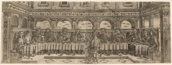 The Last Supper (pair), about 1500. Lucantonio degli Uberti (Italian), after Perugino (Italian,