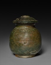 Jar with Cover, 206 BC - AD 220. China, Han dynasty (202 BC-AD 220). Glazed earthenware; diameter: