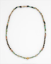 Necklace, before 1532. Peru. Pink quartz, amethyst, gold and turquoise; overall: 83.8 cm (33 in.).