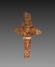Figurine Plaque, c. 300 BC-AD 200. Peru, South Coast, Paracas, 300 BC-AD 200 with modern etched