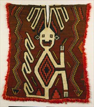 Tunic, 400-200 BC. Peru, South Coast, Ica Valley, Ocucaje site?, Paracas people. Looped camelid
