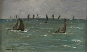 Boats at Berck-sur-Mer, 1873. Edouard Manet (French, 1832-1883). Oil on fabric; framed: 52.5 x 74 x