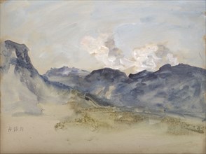 In the Alps. Hercules Brabazon (British, 1821-1906). Watercolor;