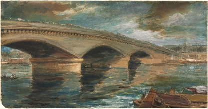 London Bridge. James Holland (British, 1800-1870). Watercolor; sheet: 26.1 x 45.8 cm (10 1/4 x 18