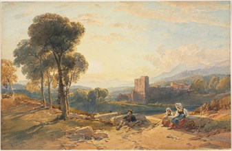 Landscape, Italy, 1872. William Leighton Leitch (British, 1804-1883). Watercolor;