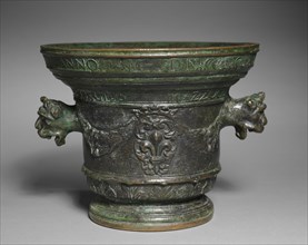 Mortar, 1712. Georgius Mazzochus (Italian). Bronze; overall: 24.5 x 31.8 x 31 cm (9 5/8 x 12 1/2 x