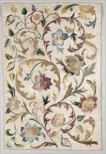 Embroidered Panel, 1800s. Italy, 19th century. Embroidery, silk; overall: 62.9 x 93.4 cm (24 3/4 x