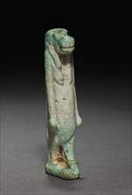 Amulet of Taweret, 305-30 BC. Egypt, Ptolemaic Dynasty. Light robin's egg blue faience; overall: 5