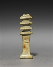 Pair of Djed-Pillar Amulets, 380-30 BC. Egypt, Dynasty 30 to Ptolemaic Dynasty. Gray-green faience;