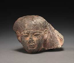 Male Head, perhaps from a Pair Statue, 1401-1391 BC. Egypt, New Kingdom, Dynasty 18, reign of