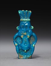 Amulet of Bes, 30 BC-AD 395. Egypt, Greco-Roman Period, Roman Empire. Polychrome faience; average: