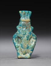 Amulet of Bes, 30 BC-AD 395. Egypt, Greco-Roman Period, Roman Empire. Polychrome faience; average:
