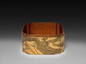 Box (bottom), late 1800s. Japan, Meiji Period (1868-1912). Wood with lacquer and gold; overall: 10